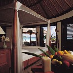 Chambre des villas de l'hôtel Bayan Tree Vabbinfaru aux Maldives.