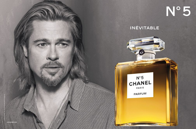Brad Pitt, nouvelle égérie du parfum N°5-de Chanel.