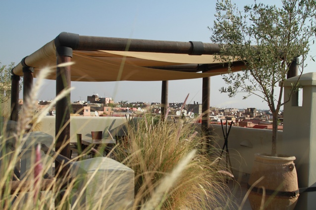 Terrasse du Riad Charlott' à Marrakech