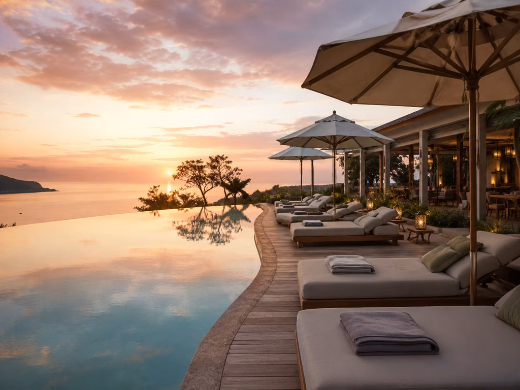À la découverte de l'univers de Rosewood Hotels & Resorts avec Thuy Tranthi Rieder 1 coucher soleil resort luxe